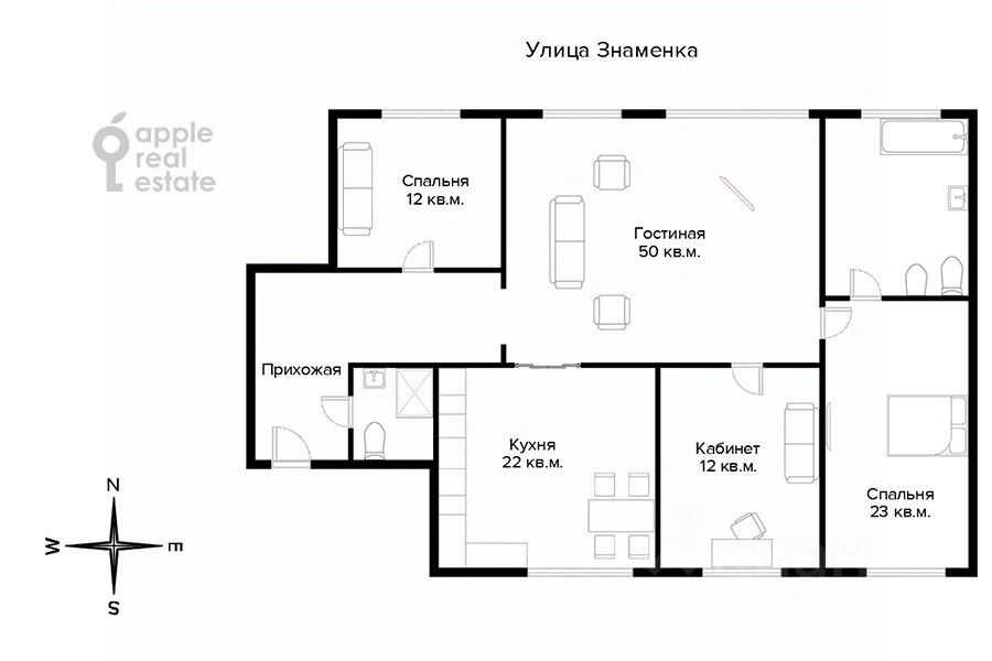 4-комнатная квартира, 160 м² — фотография 2