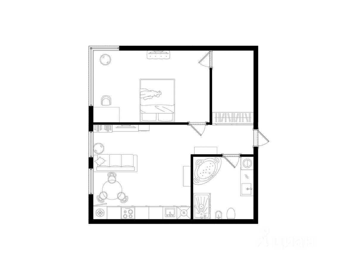 2-комнатная квартира, 70 м² — фотография 2