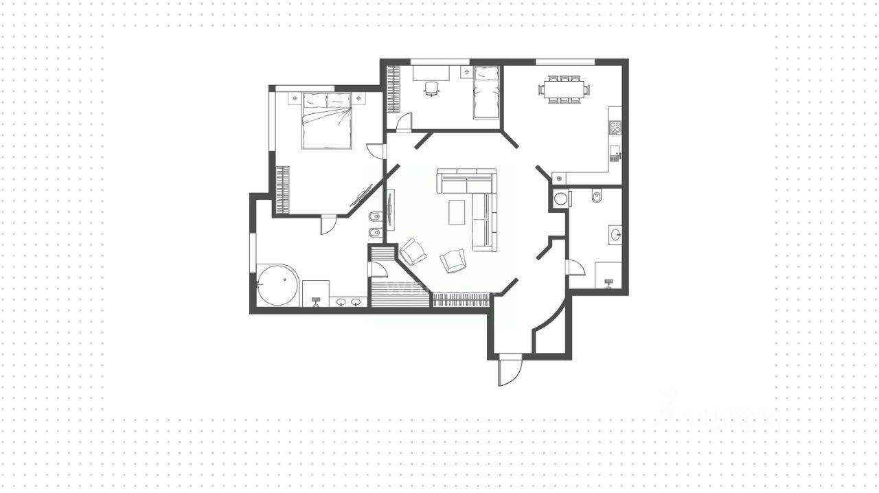 3-комнатная квартира, 140 м² — фотография 2