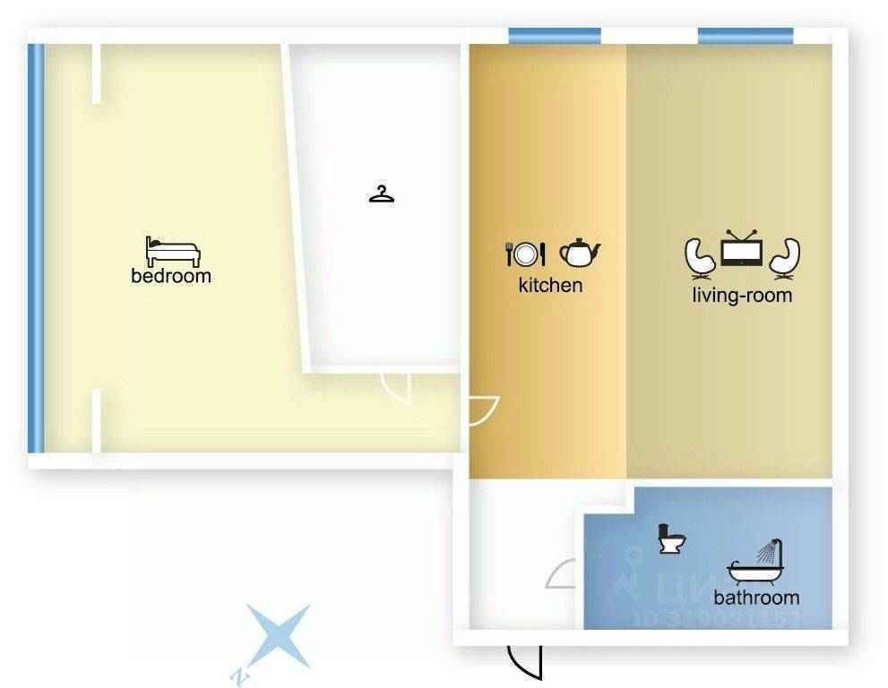 2-комнатная квартира, 60 м² — фотография 2