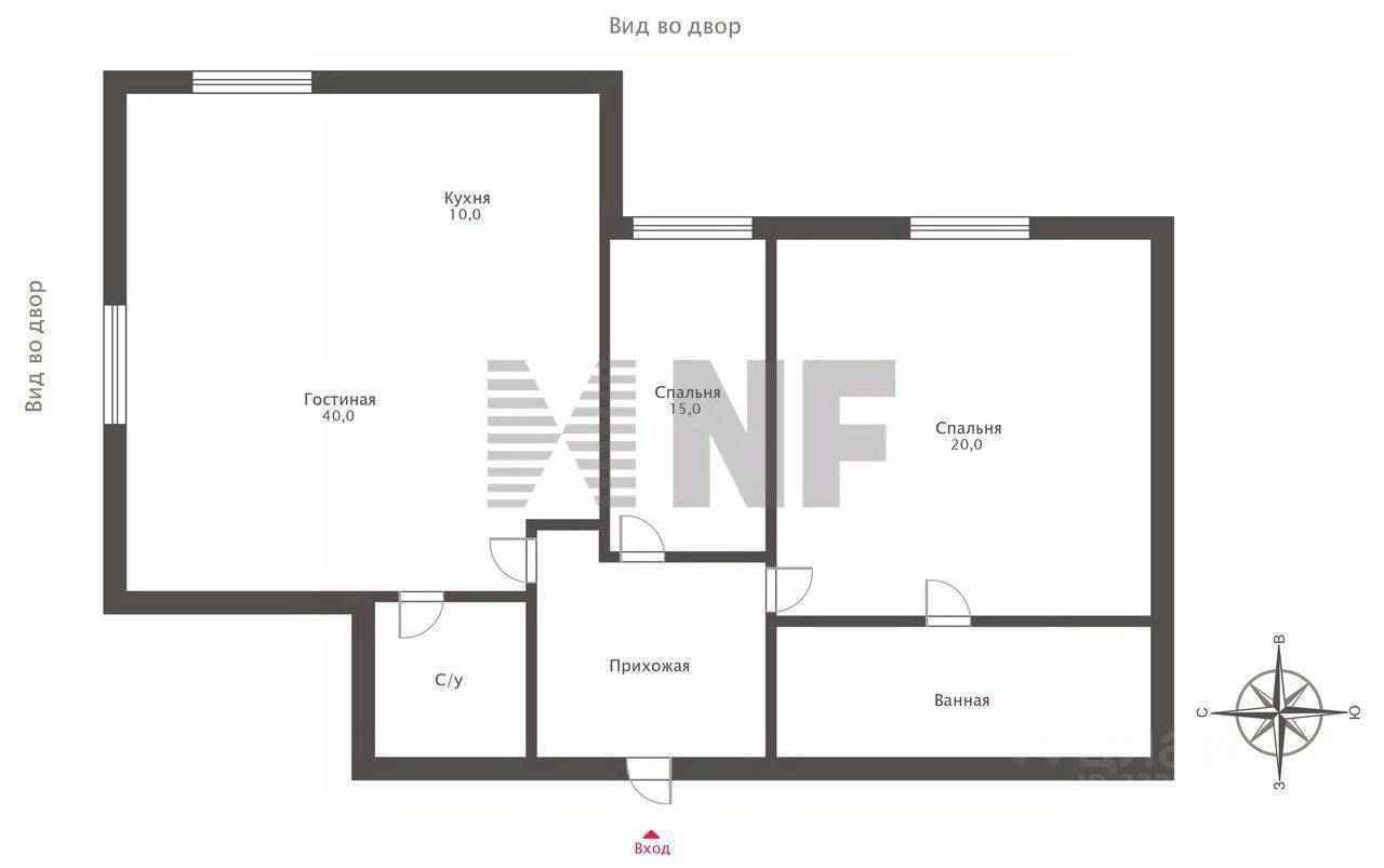 3-комнатная квартира, 97 м² — фотография 2