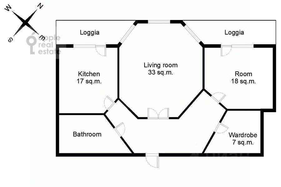 2-комнатная квартира, 106 м² — фотография 2
