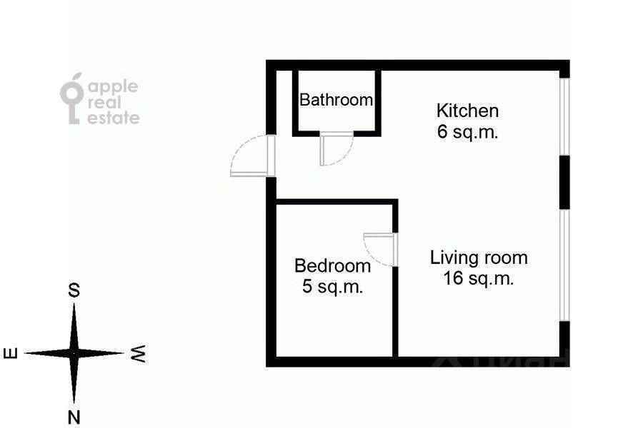 1-комнатная квартира, 37 м² — фотография 2