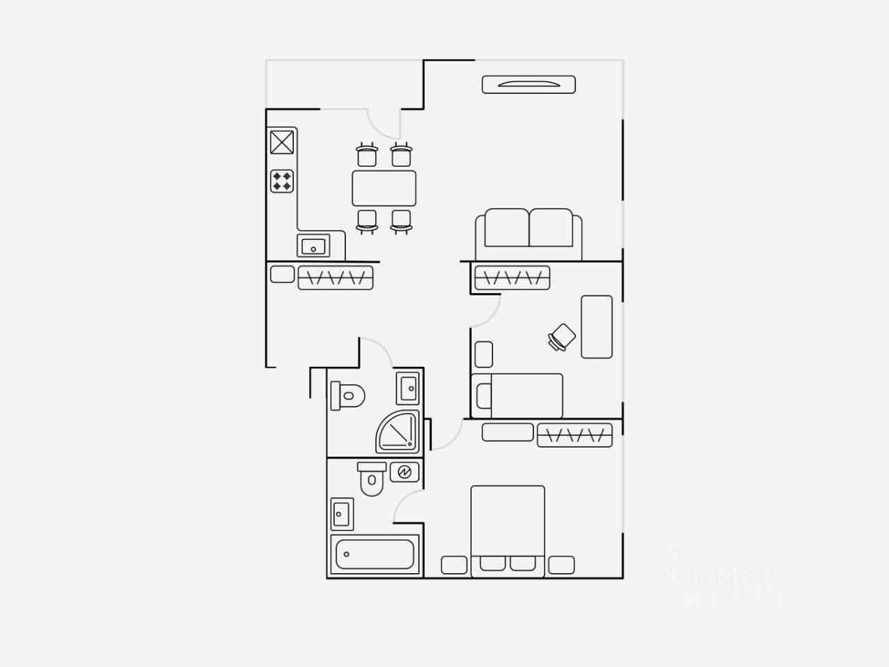3-комнатная квартира, 79 м² — фотография 2