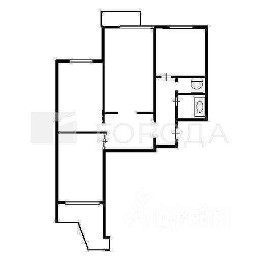 3-комнатная квартира, 72 м² — фотография 2