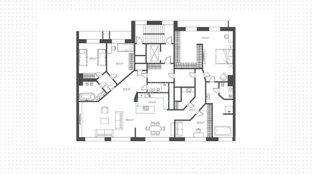 4-комнатная квартира, 270 м² — фотография 2