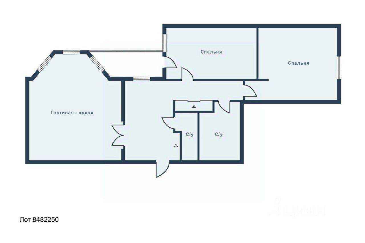 2-комнатная квартира, 90 м² — фотография 2