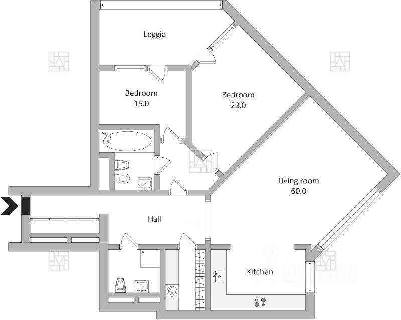 3-комнатная квартира, 153 м² — фотография 2