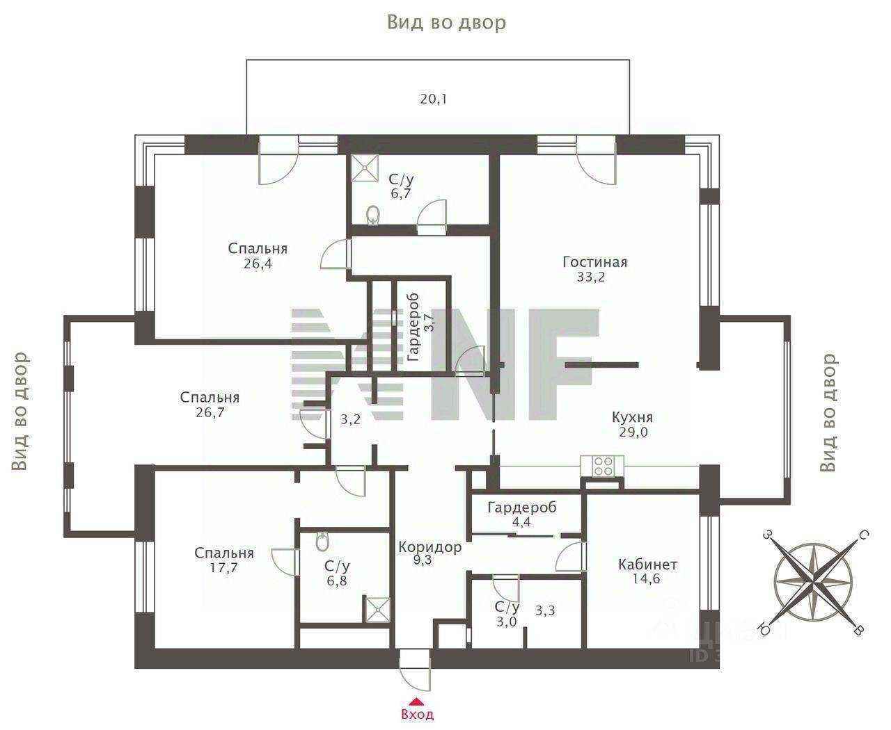 5-комнатная квартира, 217 м² — фотография 2