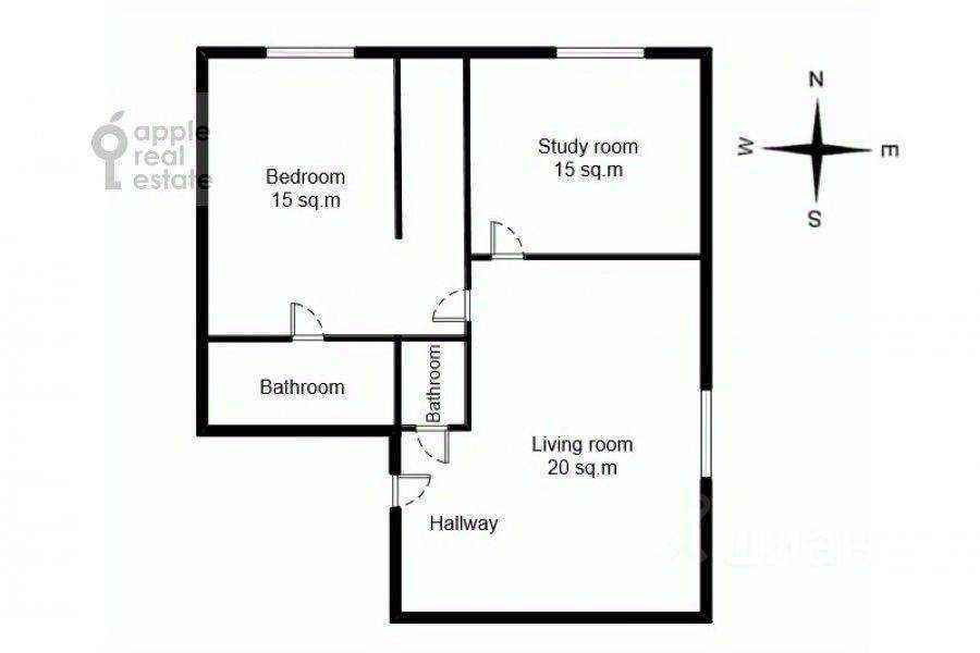 3-комнатная квартира, 76 м² — фотография 2