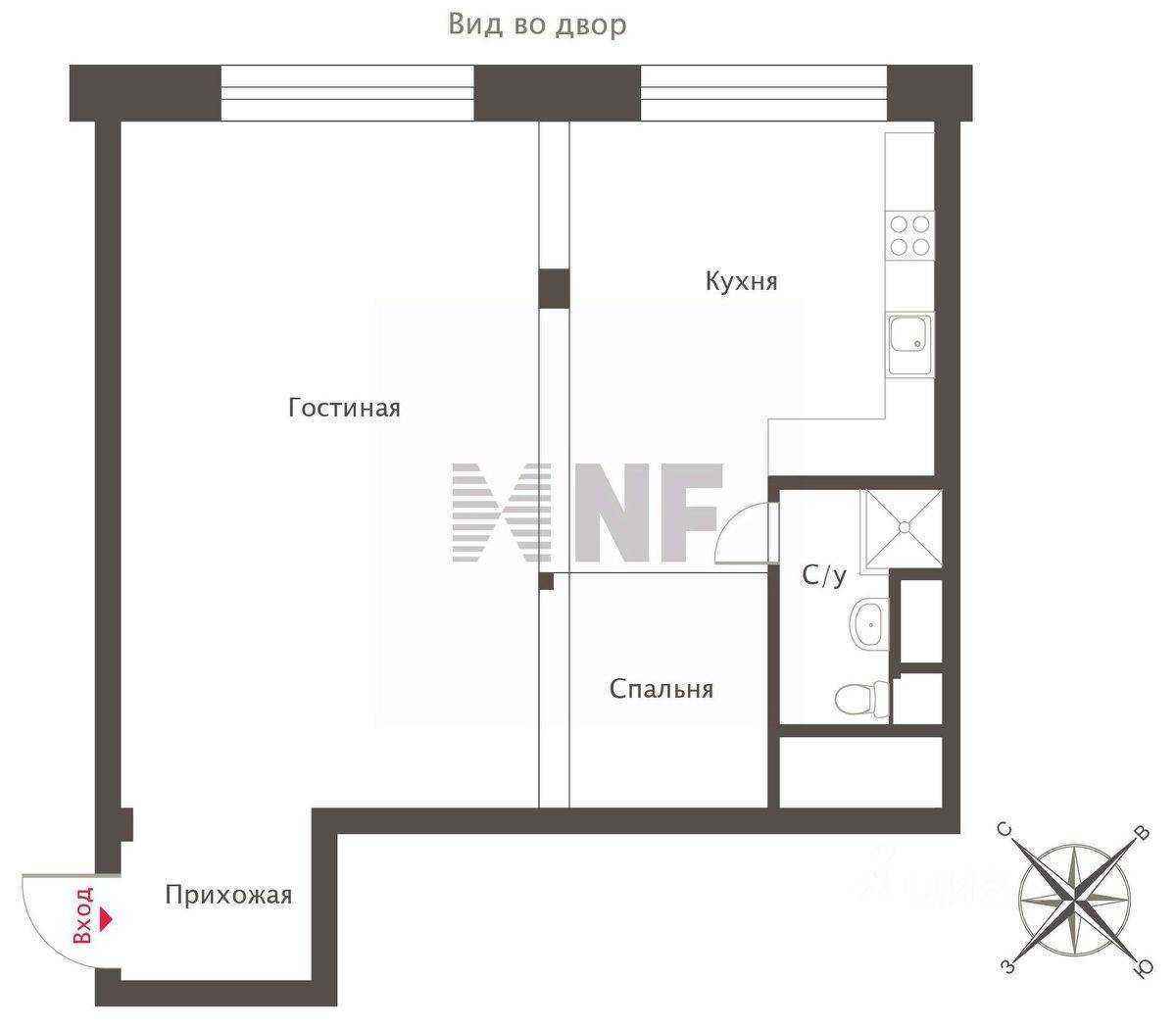 1-комнатная квартира, 75 м² — фотография 2