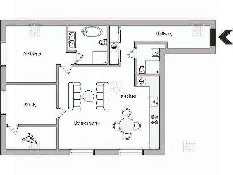 3-комнатная квартира, 120 м² — фотография 2