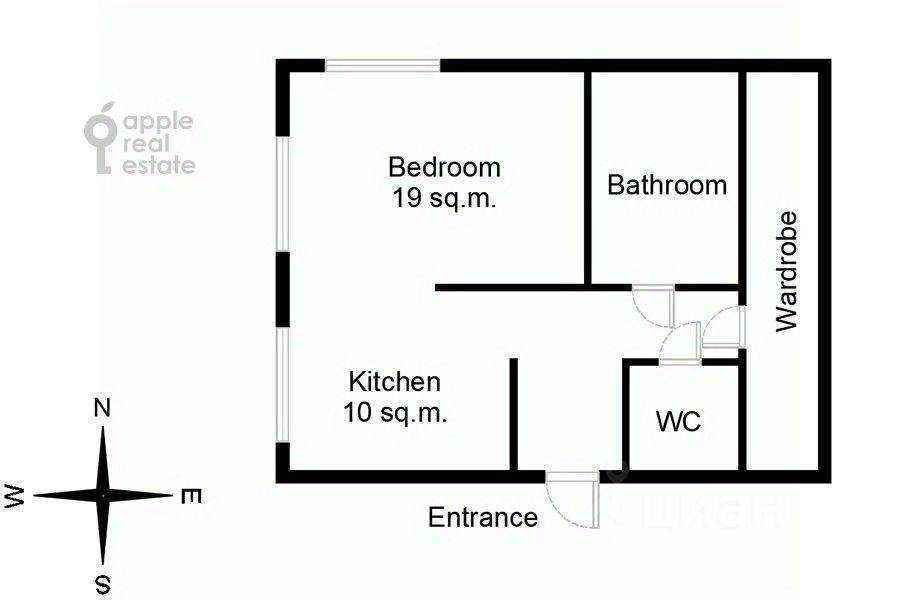 1-комнатная квартира, 55 м² — фотография 2
