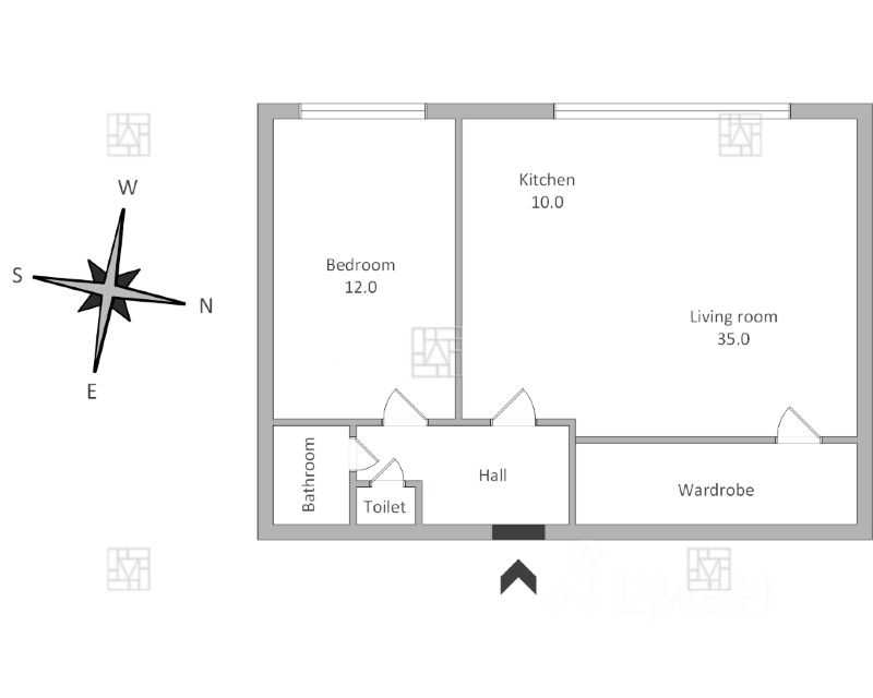 2-комнатная квартира, 60 м² — фотография 2