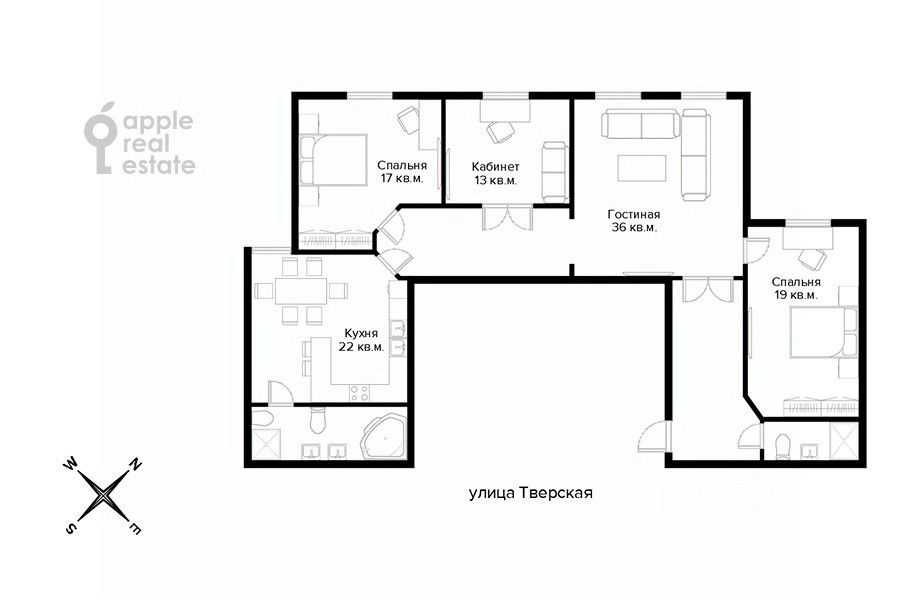 4-комнатная квартира, 150 м² — фотография 2