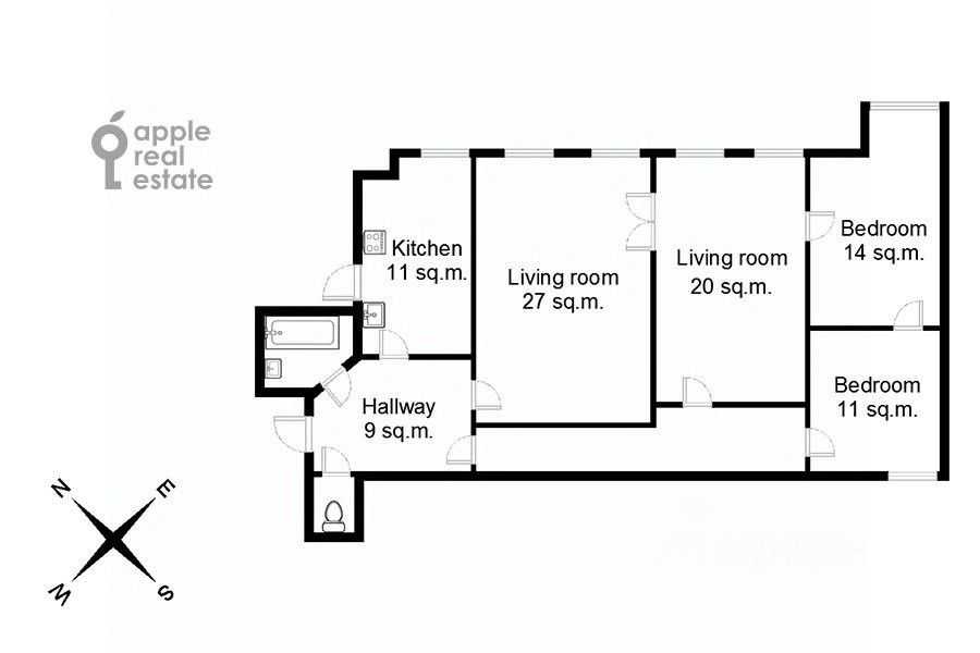 4-комнатная квартира, 110 м² — фотография 2