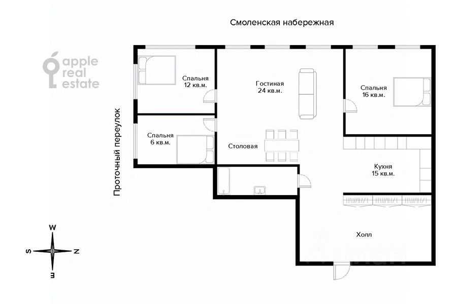 4-комнатная квартира, 200 м² — фотография 2