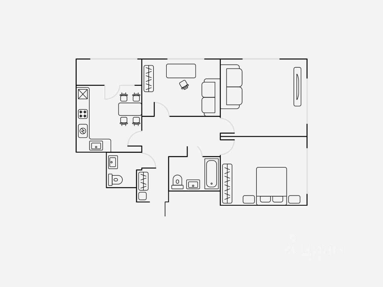 3-комнатная квартира, 75 м² — фотография 2