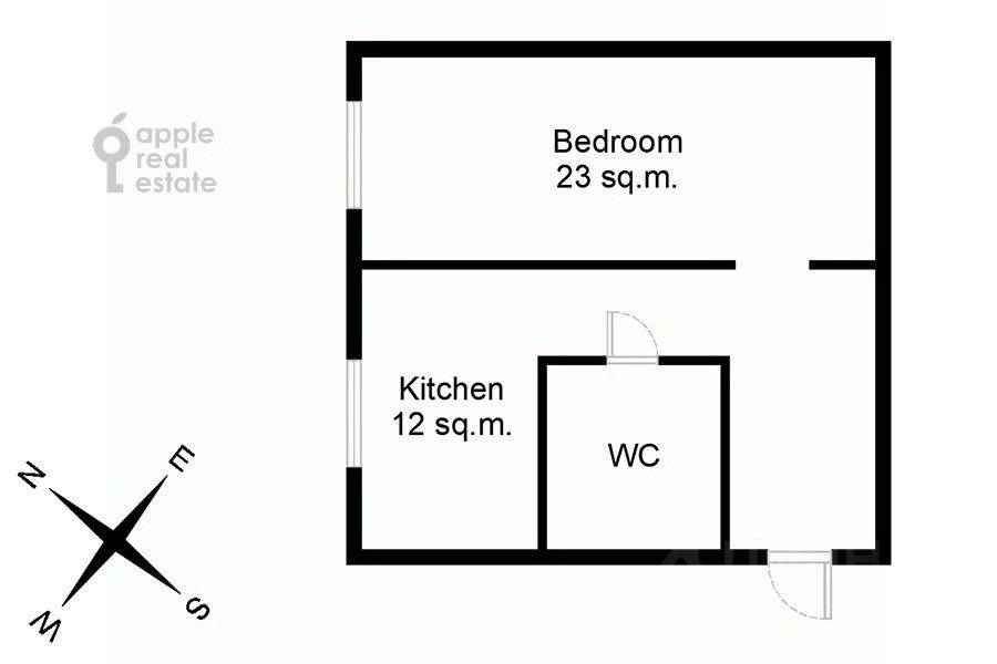 1-комнатная квартира, 43 м² — фотография 2