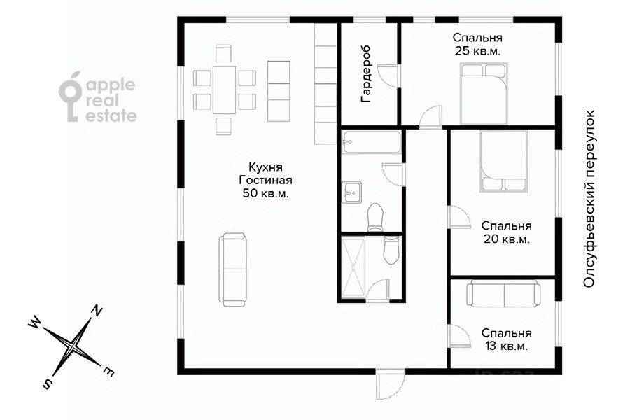 4-комнатная квартира, 126 м² — фотография 2