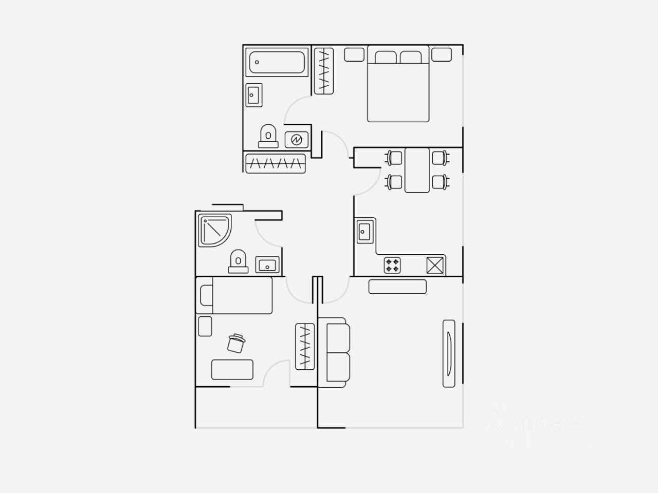 3-комнатная квартира, 82 м² — фотография 2