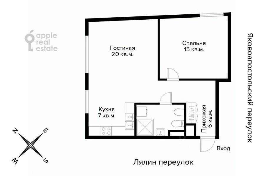 2-комнатная квартира, 46 м² — фотография 2