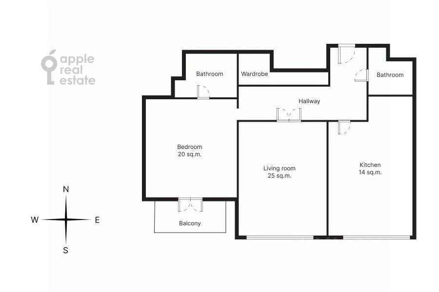 3-комнатная квартира, 93 м² — фотография 2