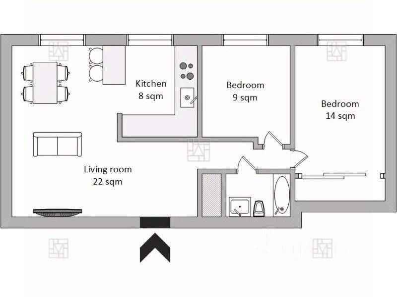 3-комнатная квартира, 75 м² — фотография 2