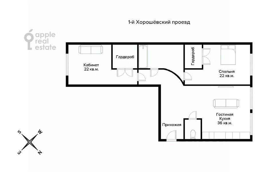 3-комнатная квартира, 87 м² — фотография 2