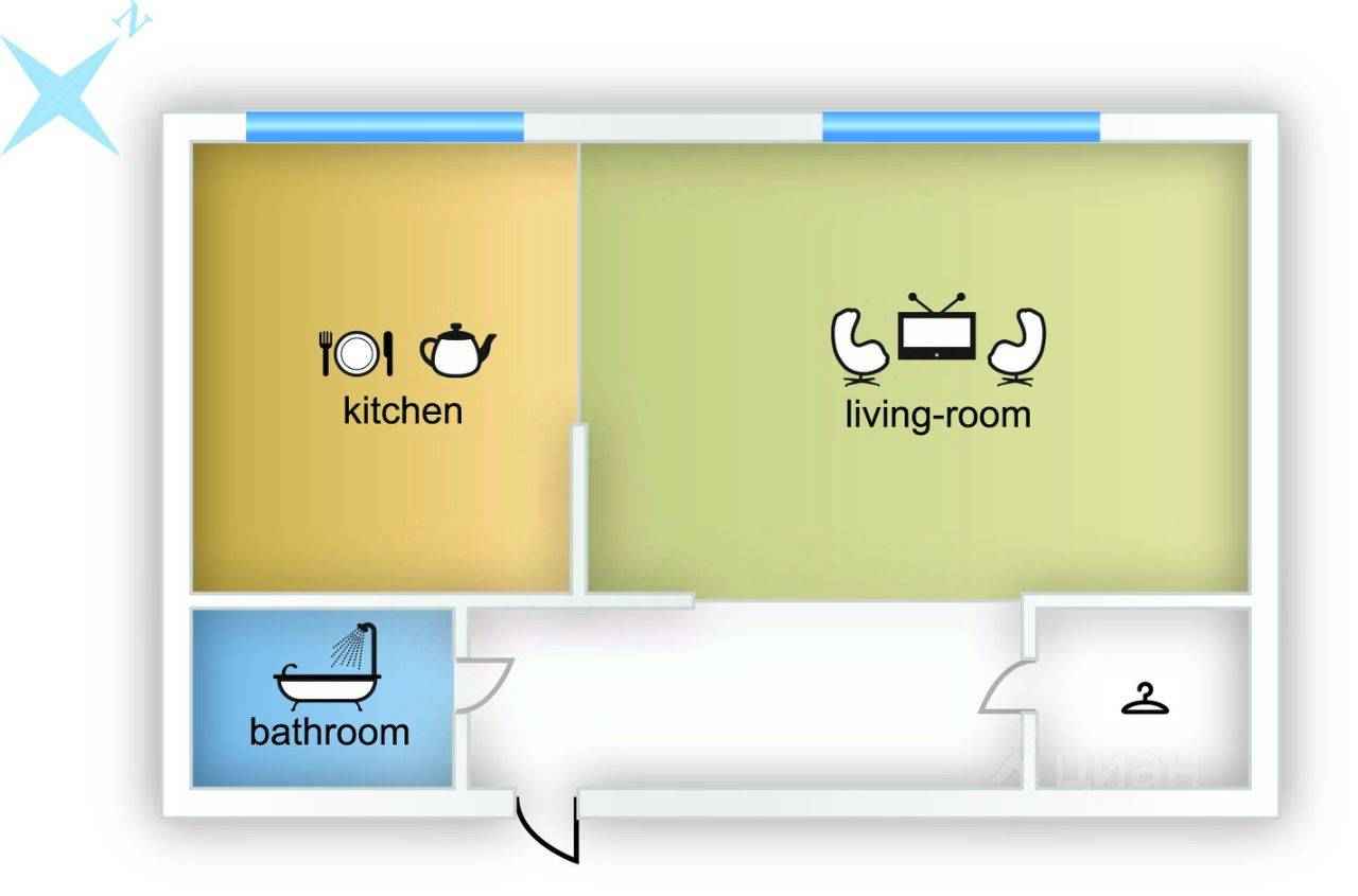 1-комнатная квартира, 42 м² — фотография 2