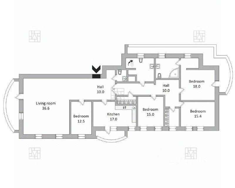 4-комнатная квартира, 180 м² — фотография 2