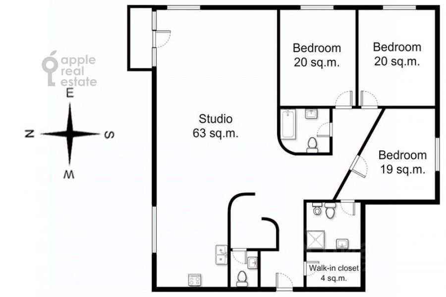 4-комнатная квартира, 154 м² — фотография 2