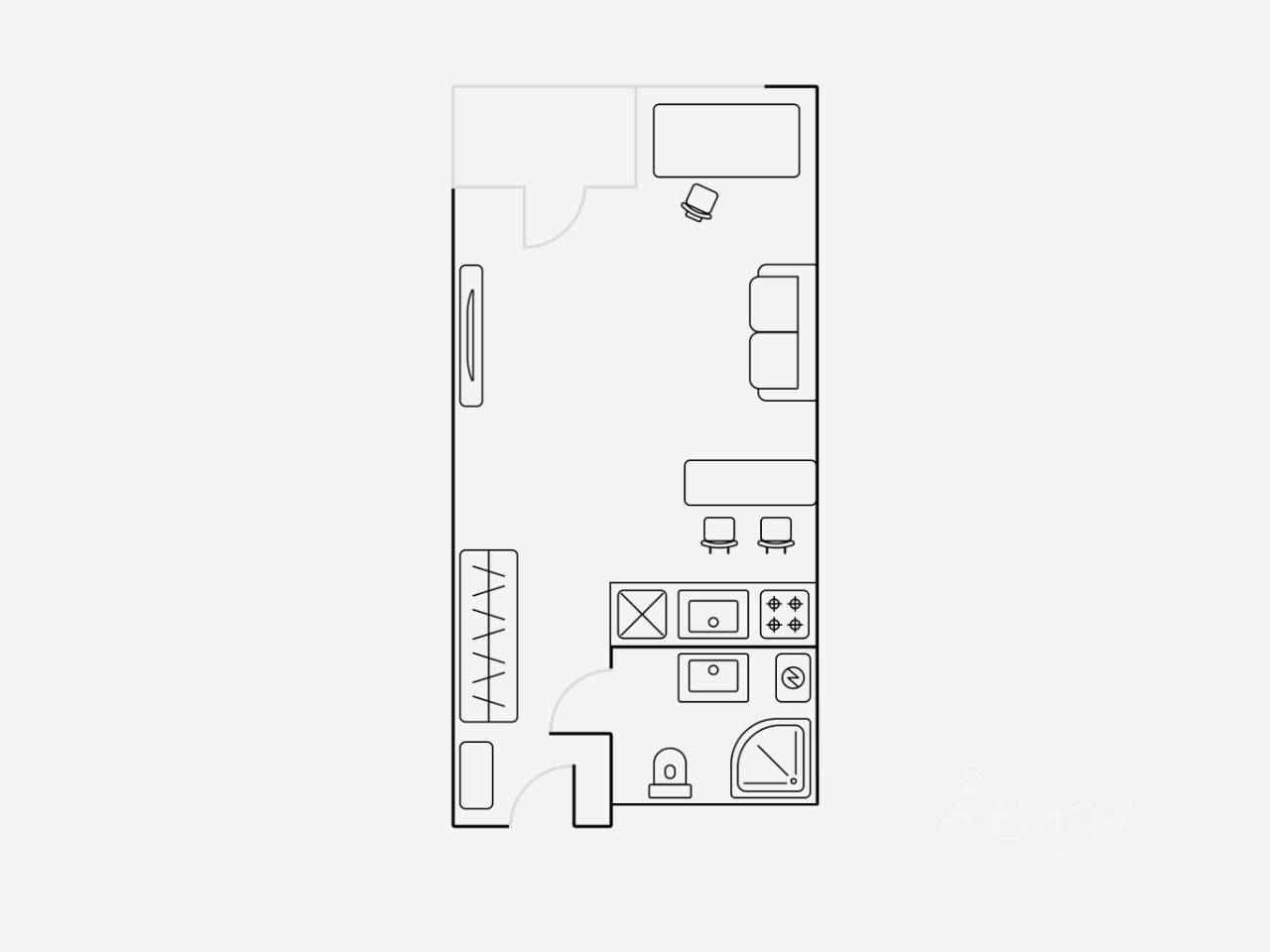 1-комнатная квартира, 32 м² — фотография 2