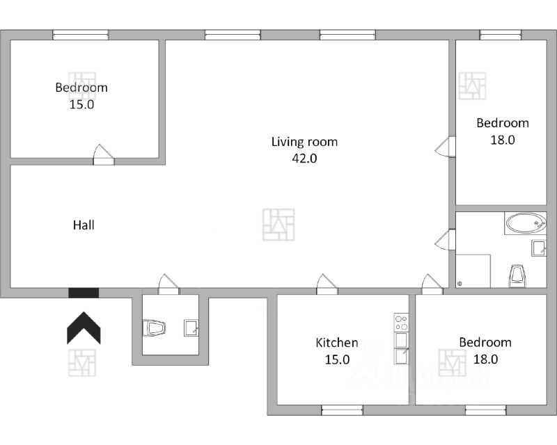 4-комнатная квартира, 120 м² — фотография 2
