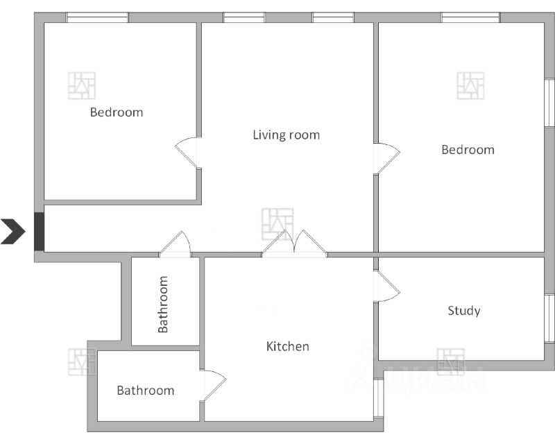 4-комнатная квартира, 100 м² — фотография 2