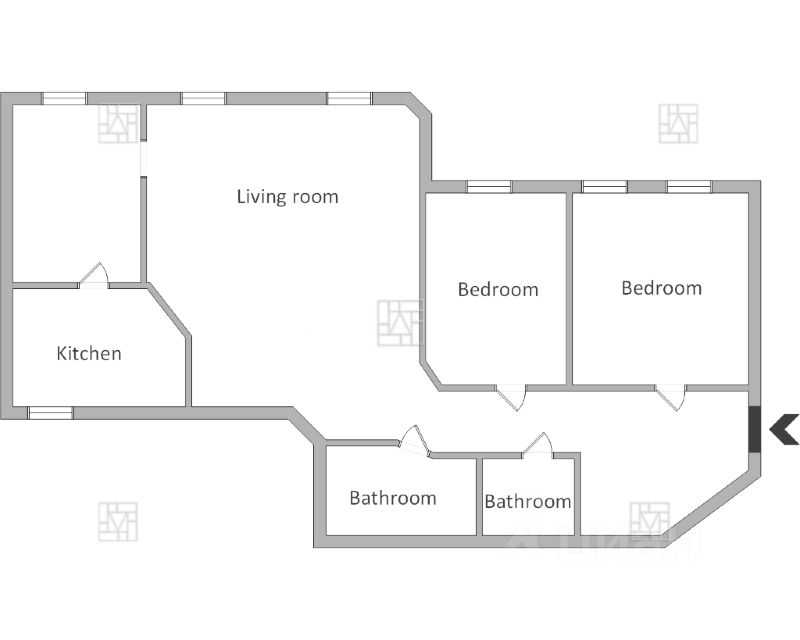 3-комнатная квартира, 115 м² — фотография 2