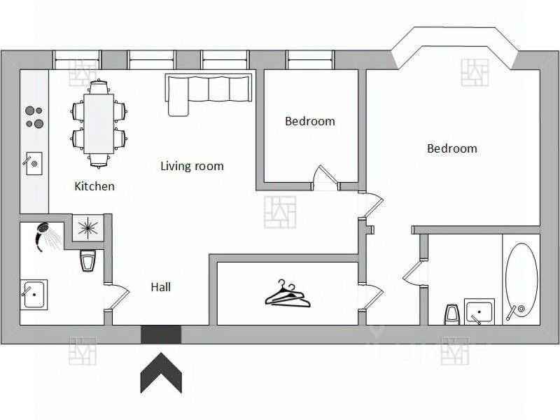 3-комнатная квартира, 108 м² — фотография 2