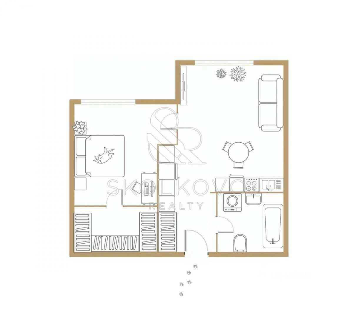 2-комнатная квартира, 42 м² — фотография 3