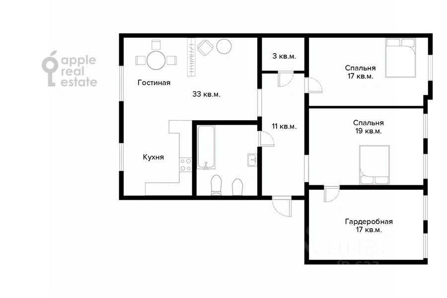 4-комнатная квартира, 112,4 м² — фотография 2
