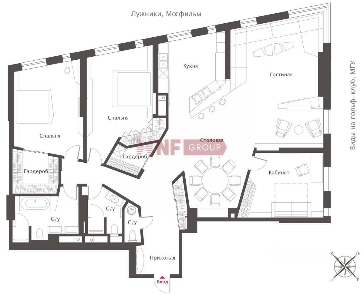 4-комнатная квартира, 210,8 м² — фотография 2