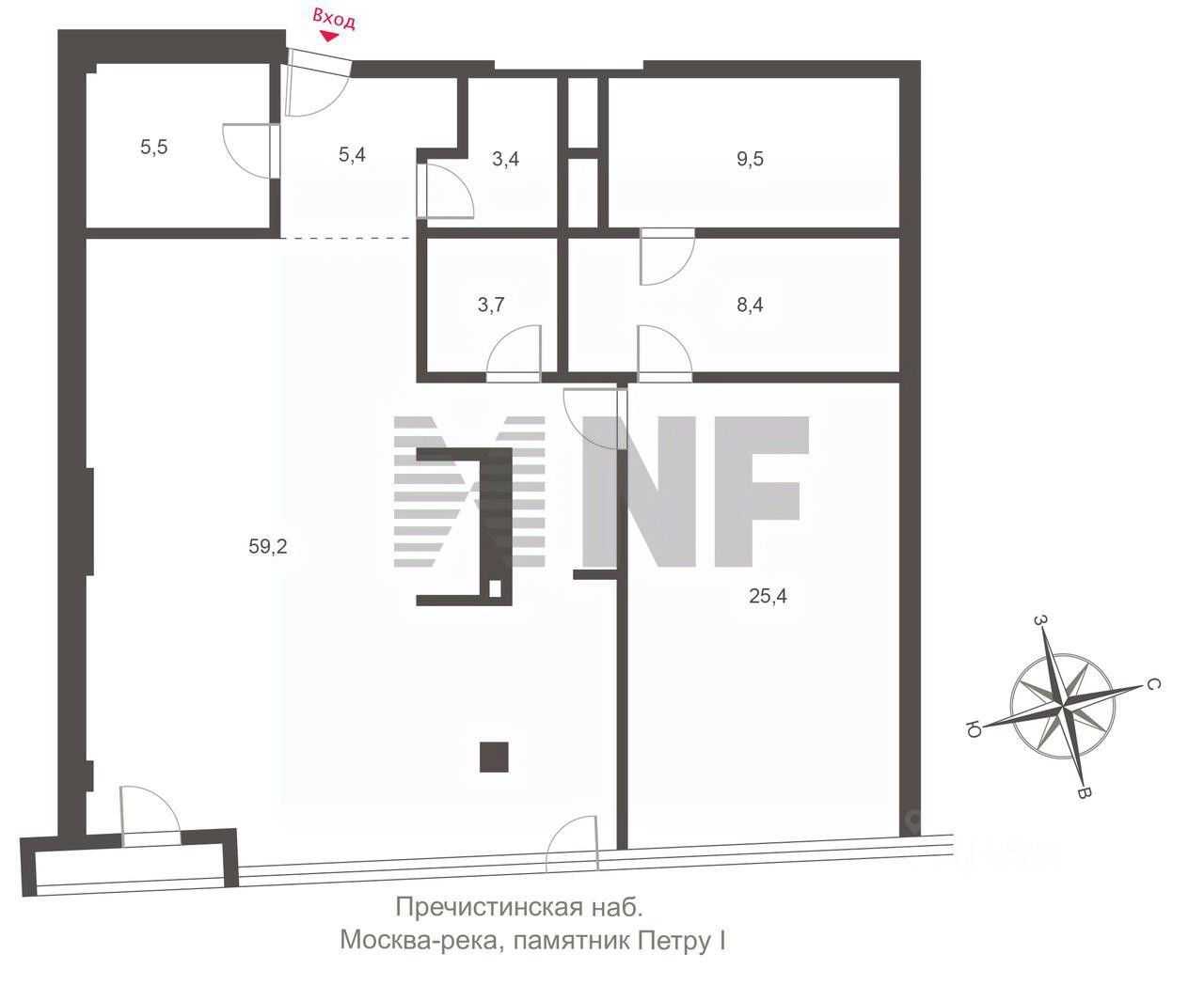 2-комнатная квартира, 120,5 м² — фотография 2