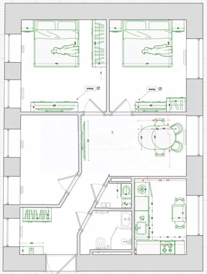 2-комнатная квартира, 73 м² — фотография 2