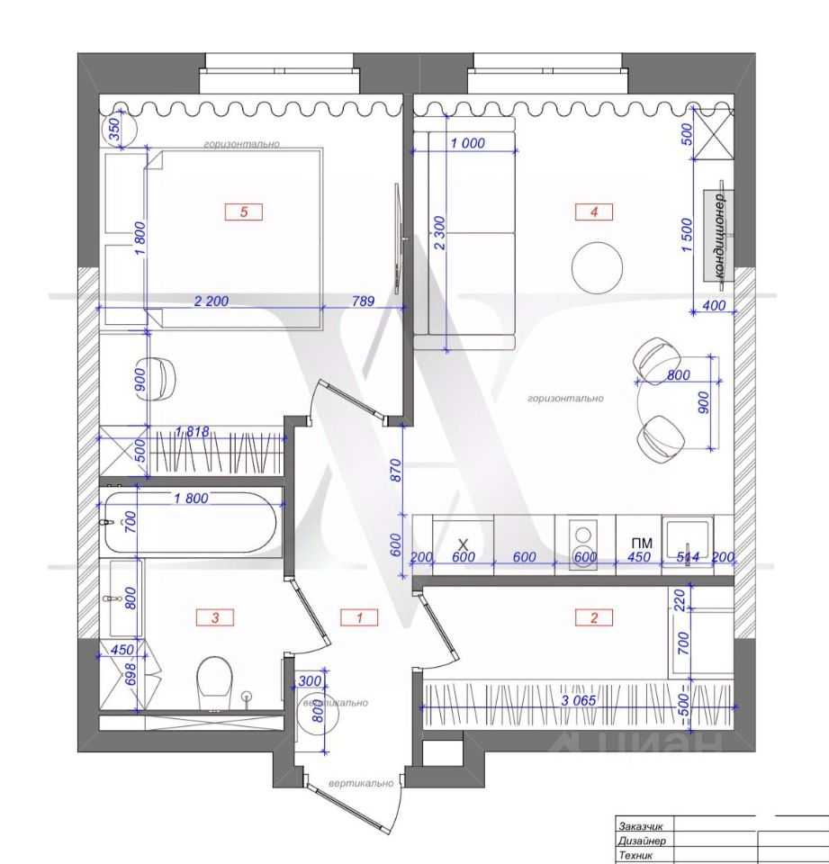 2-комнатная квартира, 39 м² — фотография 2