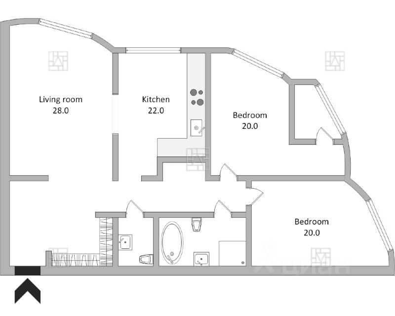 3-комнатная квартира, 120 м² — фотография 2