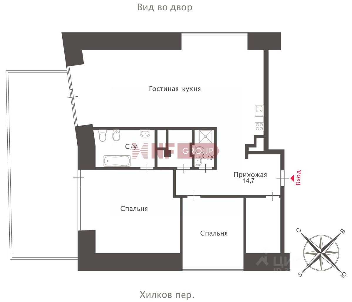 3-комнатная квартира, 200 м² — фотография 2