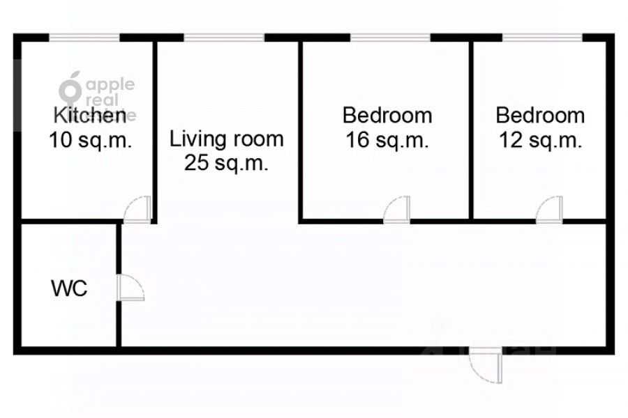 3-комнатная квартира, 90 м² — фотография 2