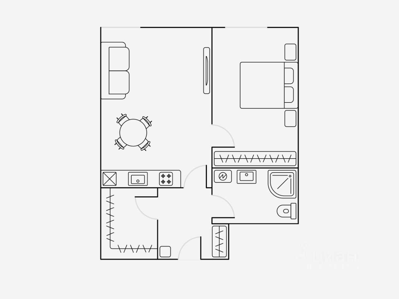 2-комнатная квартира, 51 м² — фотография 2