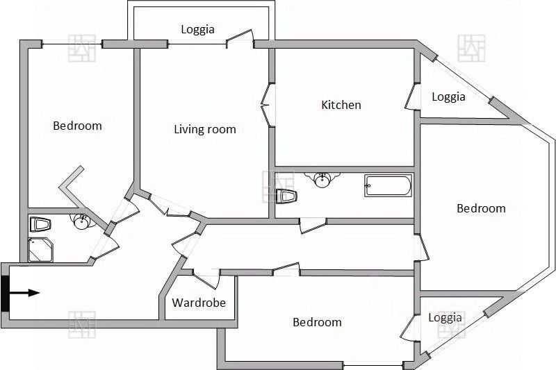 4-комнатная квартира, 155 м² — фотография 2
