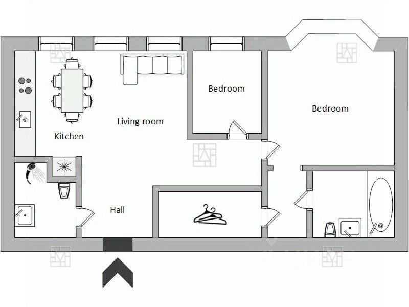 3-комнатная квартира, 108 м² — фотография 2