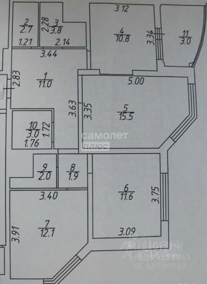 3-комнатная квартира, 74,9 м² — фотография 2
